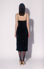 Jamie Dress, Black Sequin