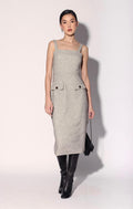 Julia Dress, Ivory Brown