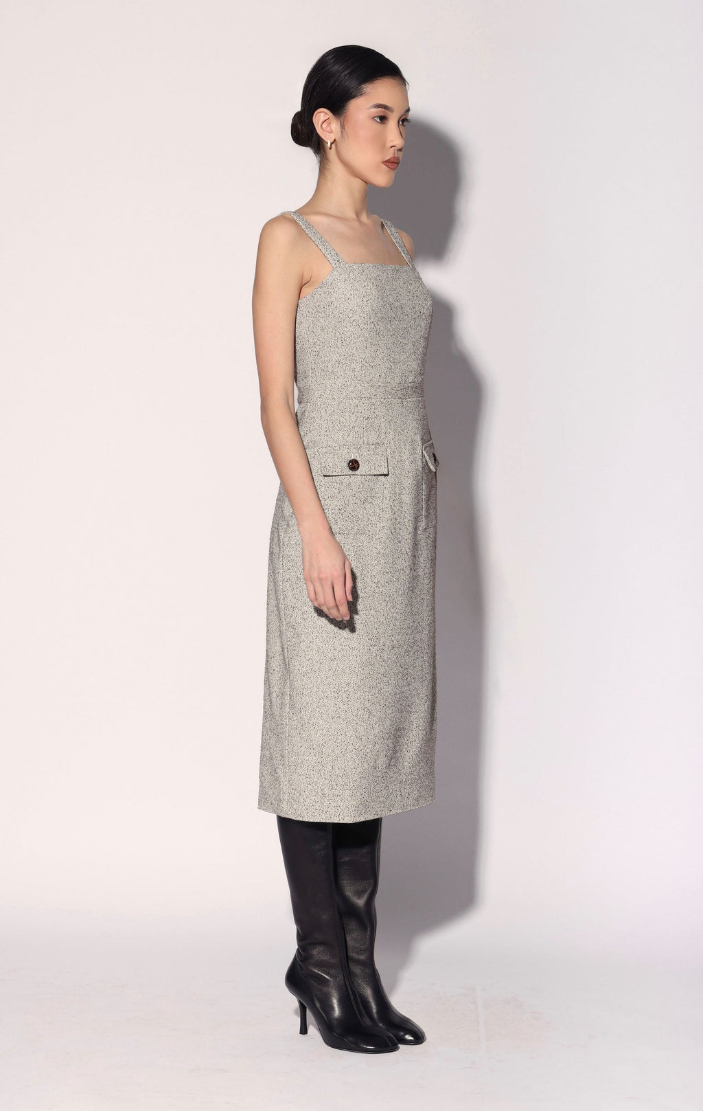 Julia Dress, Ivory Brown