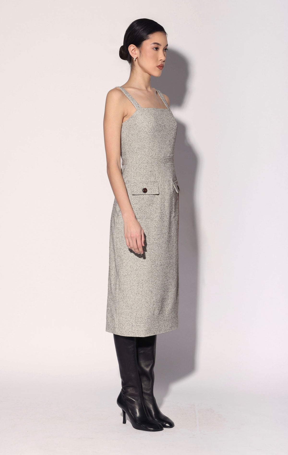 Julia Dress, Ivory Brown