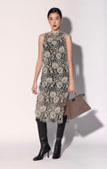 Deana Dress, Ivory Black Lace