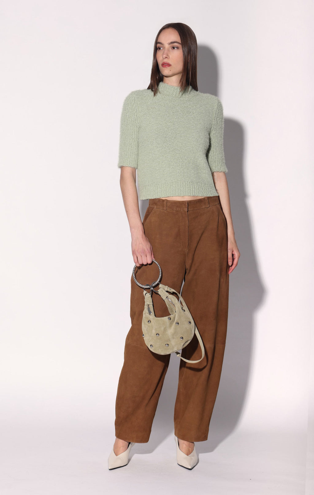 Miller Mini Hobo in Ginger Root Suede
