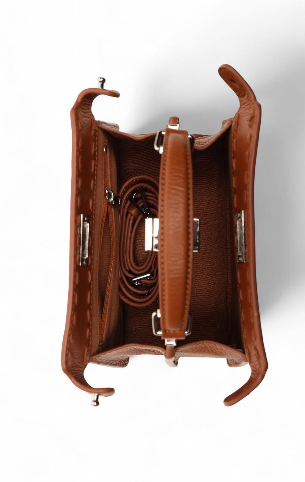 Reed Mini Satchel, Almond