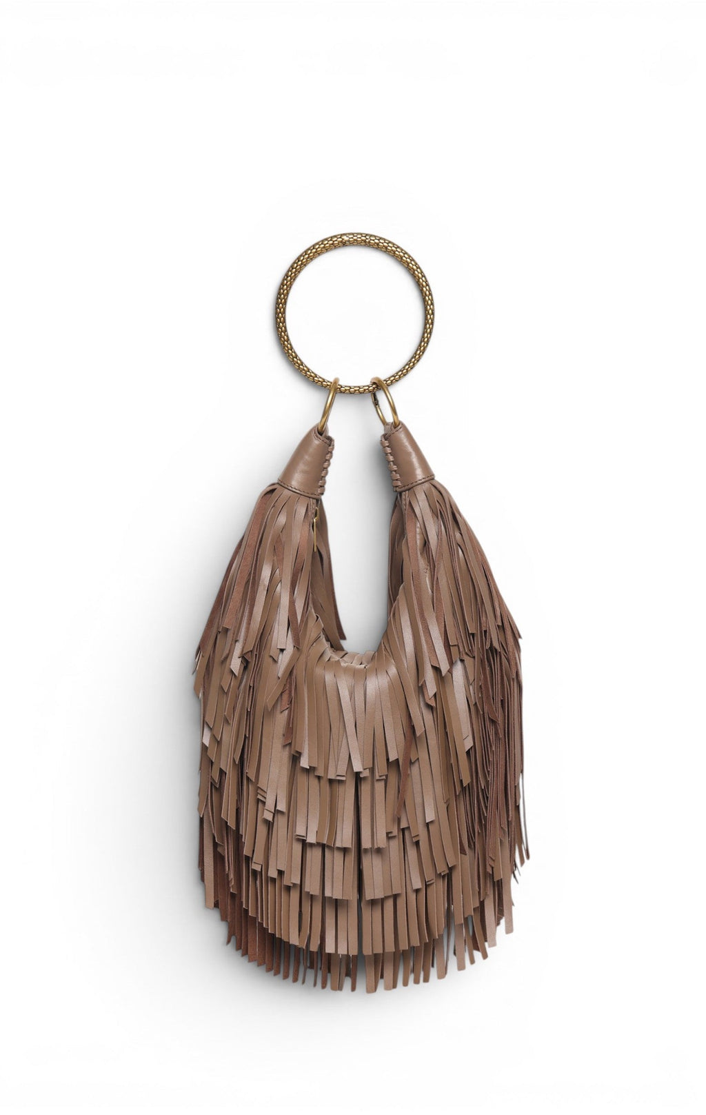 Freya Fringe Mini Hobo, Cedar