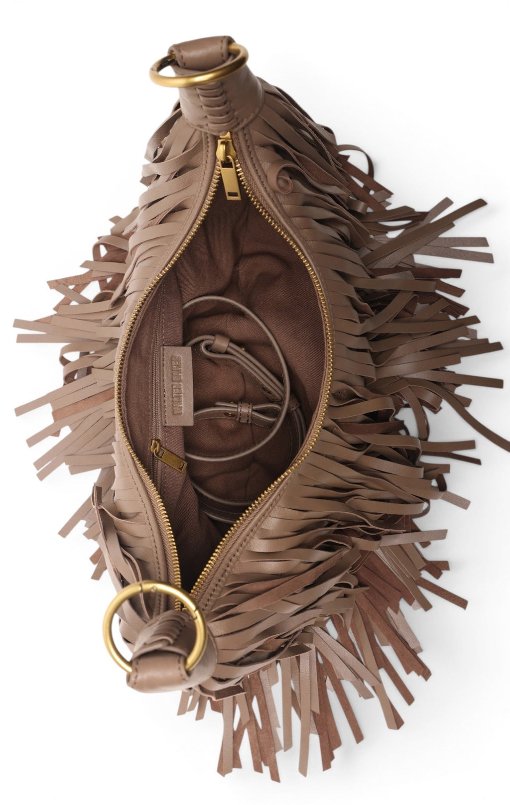 Freya Fringe Mini Hobo, Cedar