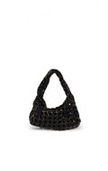 Mackenzie Woven Knot Hobo, Black