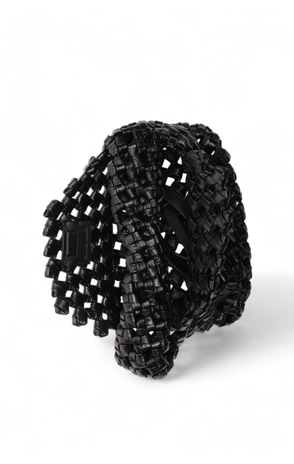 Mackenzie Woven Knot Hobo, Black