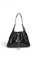 Valeria Quilted Bucket, Black