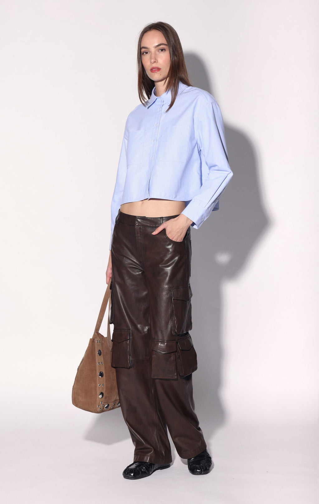 Danny Pant, Washed Brown  - Leather