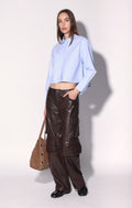 Danny Pant, Washed Brown  - Leather