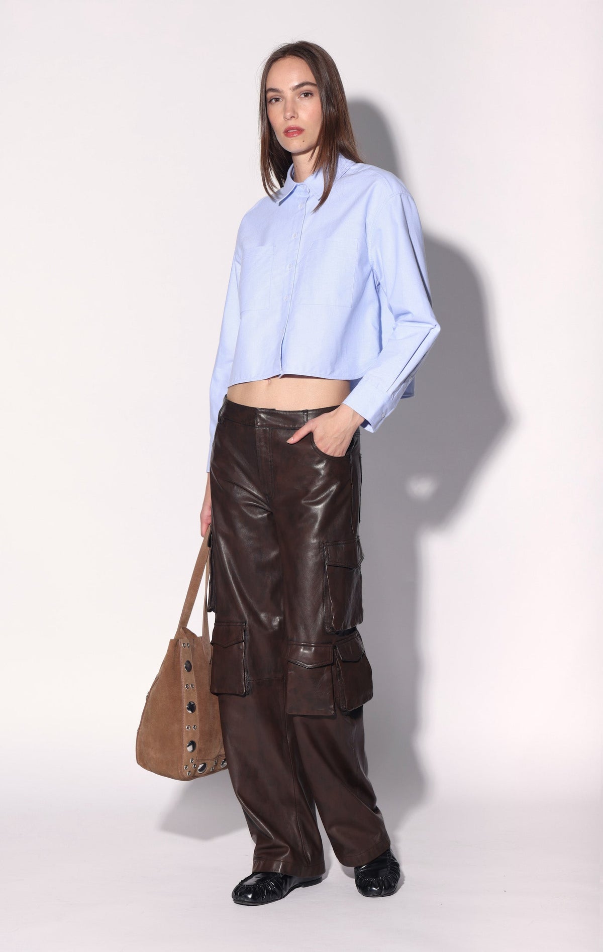 Danny Pant, Washed Brown  - Leather