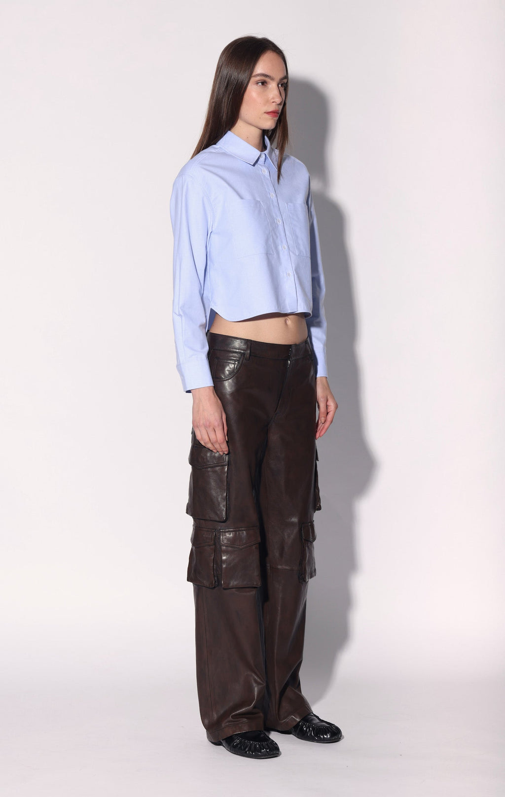 Danny Pant, Washed Brown  - Leather