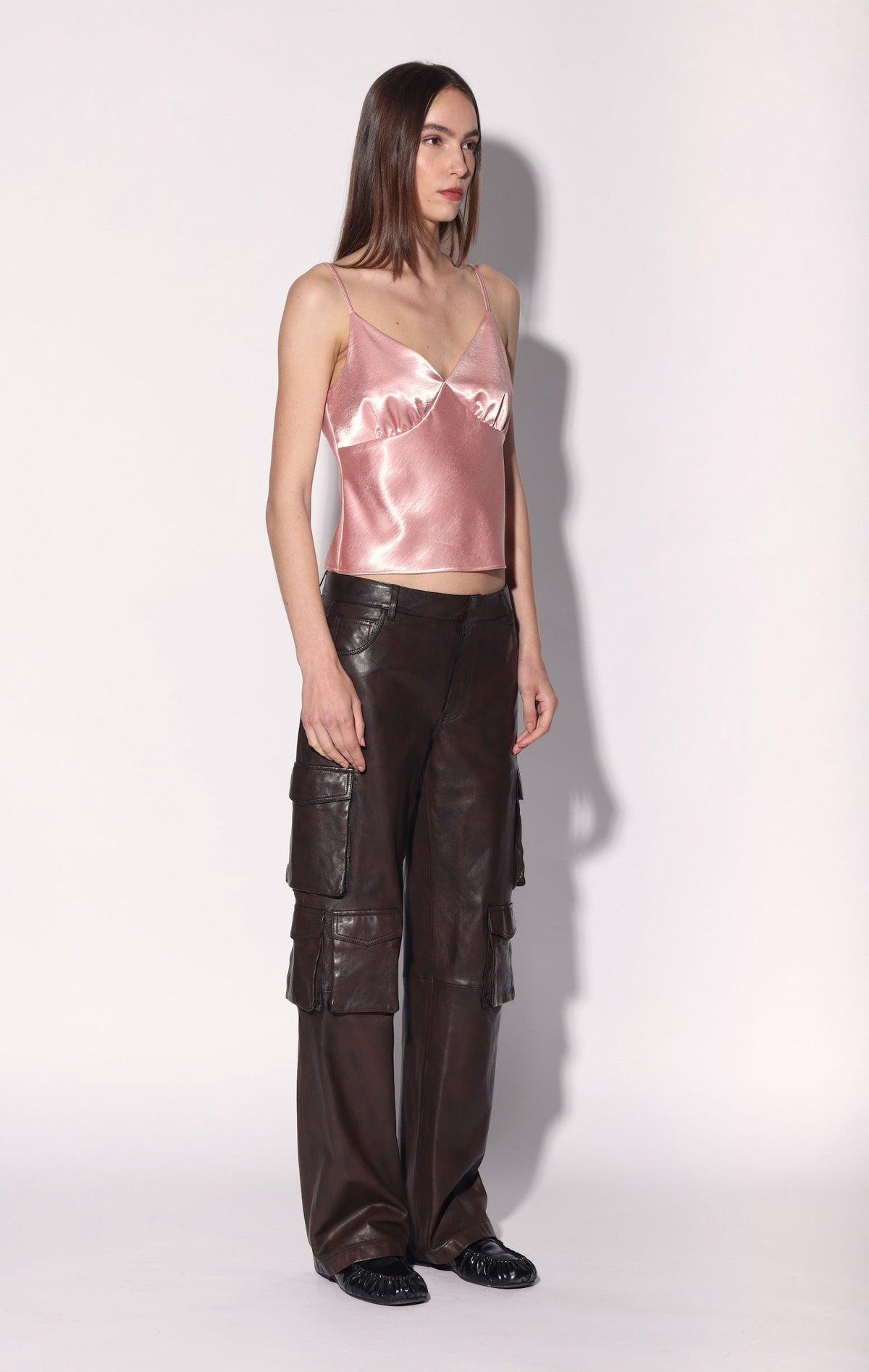 Danny Pant, Washed Brown  - Leather