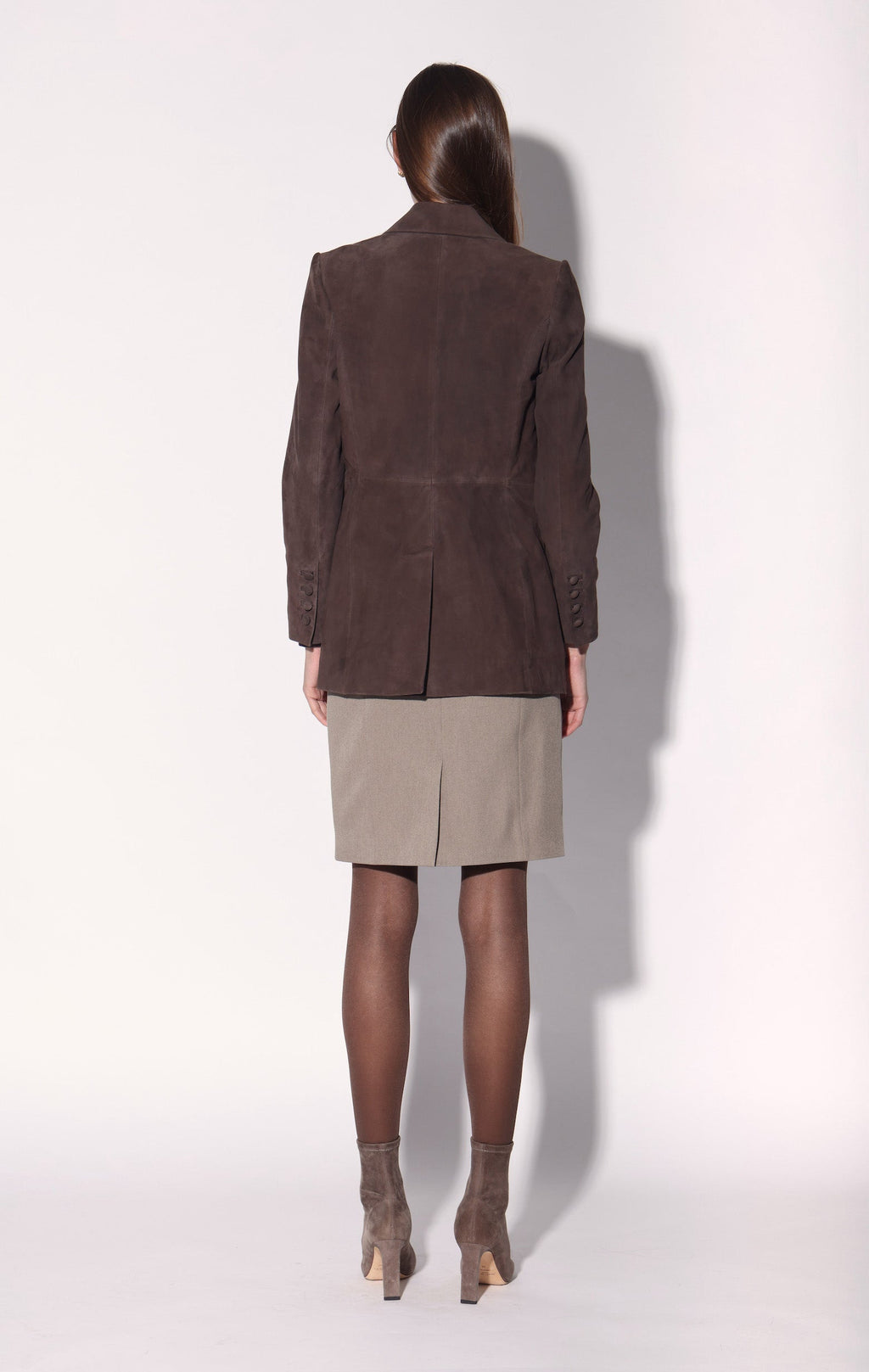 Mia Blazer, Mocha Suede - Leather