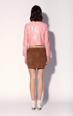 Vivian Skirt, Chestnut Suede