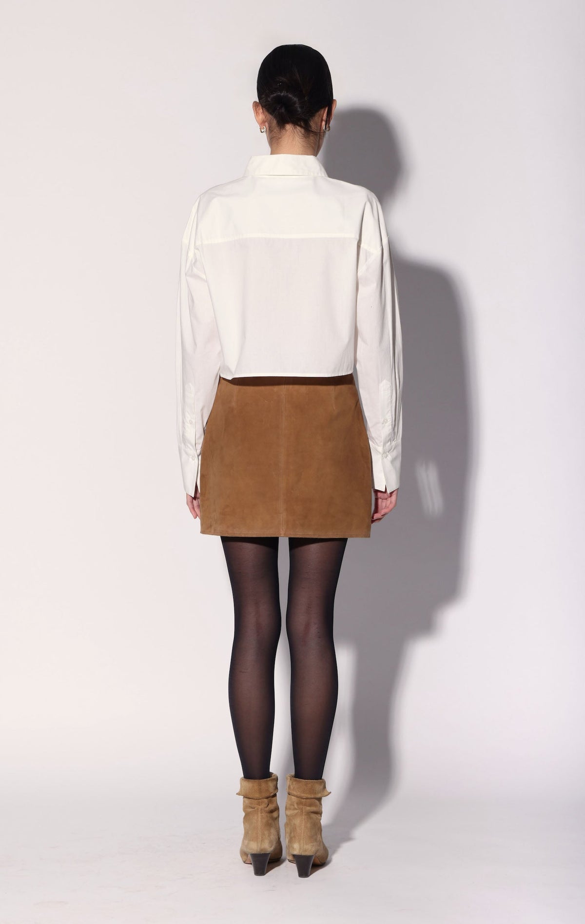 Sidney Skirt, Whiskey Suede - Leather