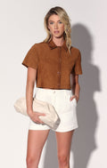 Karla Top, Oak Suede - Leather