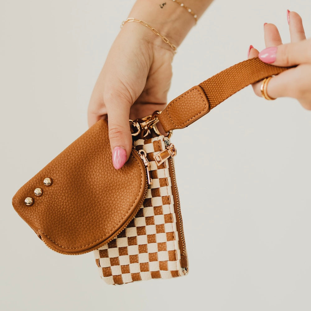 Wonderlust Woven Dual Pouch Wristlet - NEW COLOR!