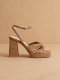 The Zoey | Almond knotted band platform  heel  *FINAL SALE*