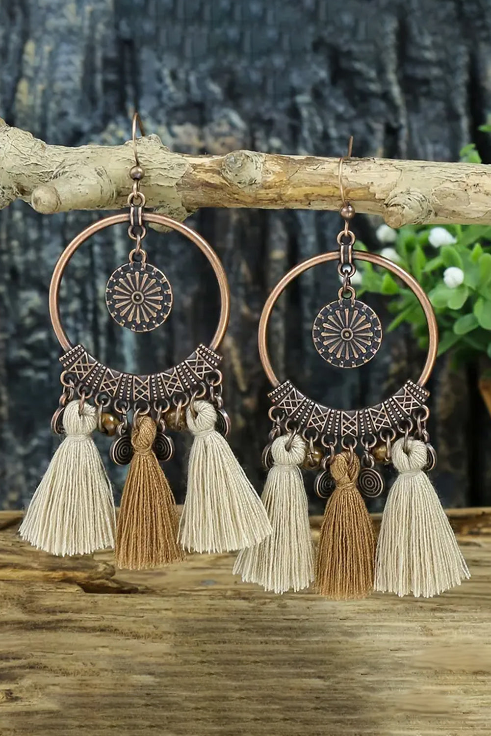 Angie Boho Tasseled Dangle Earrings