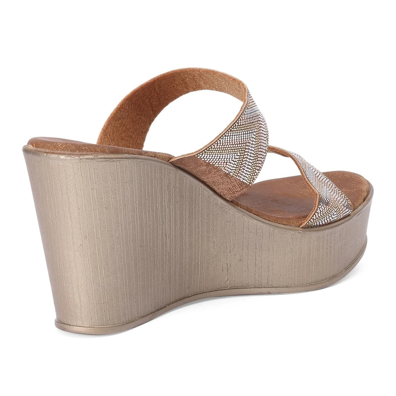 Zelda Nude Brown Wedges