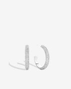 Unstoppable Pave Midi Hoop Earrings