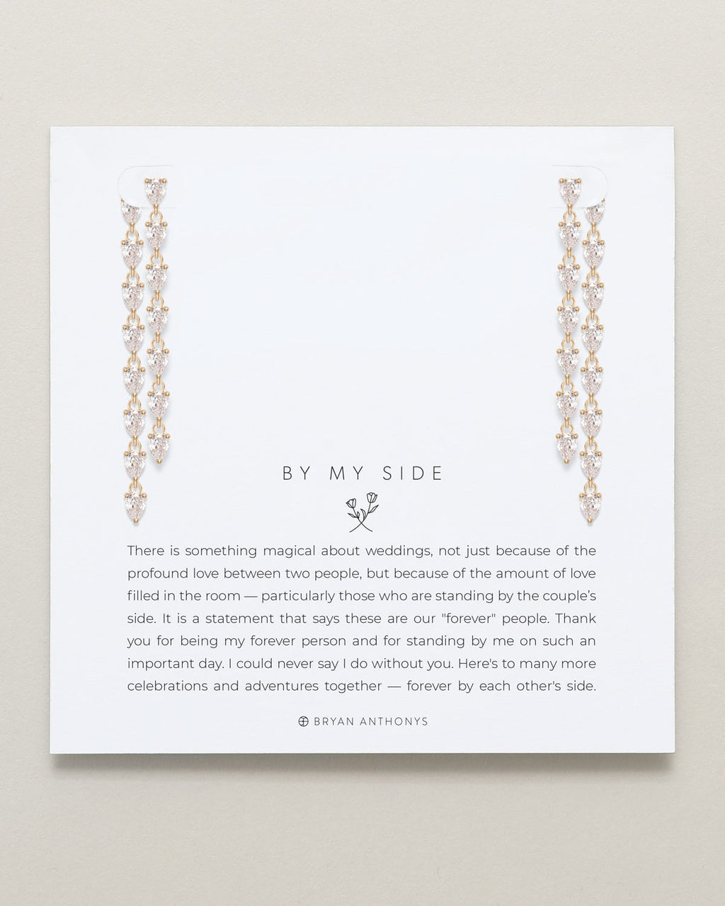 By My Side Pear Cut Chandelier Earrings
