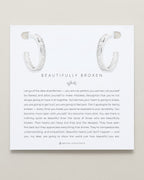 Beautifully Broken Baguette Midi Hoop Earrings