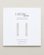 Unstoppable Pave Midi Hoop Earrings