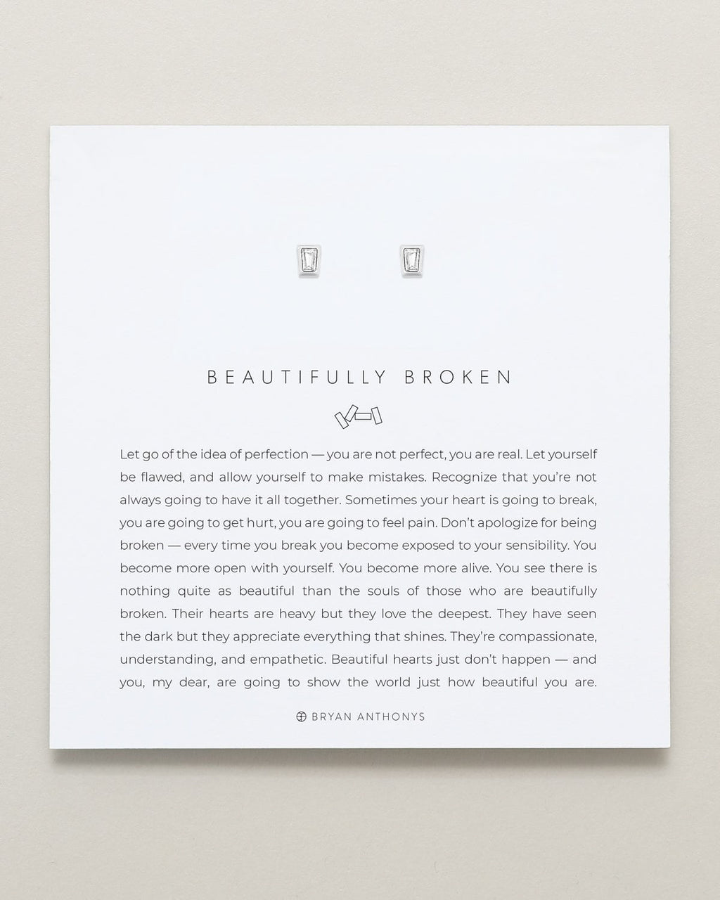 Beautifully Broken Baguette Stud Earrings