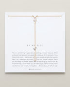 By My Side Pear Cut Lariat Necklace