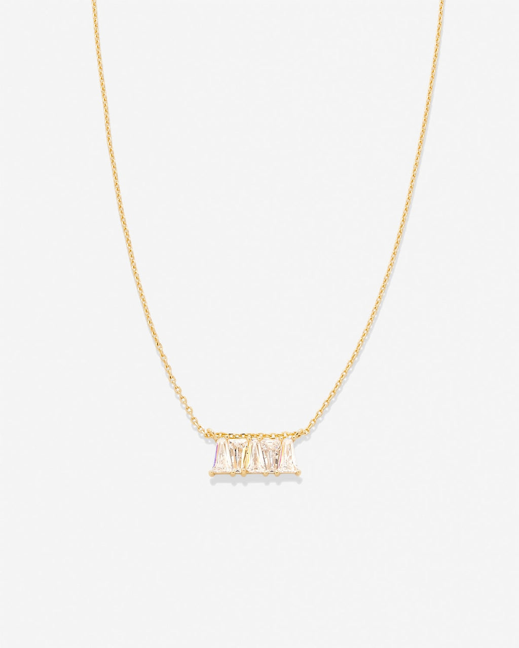 Beautifully Broken Baguette Dainty Necklace