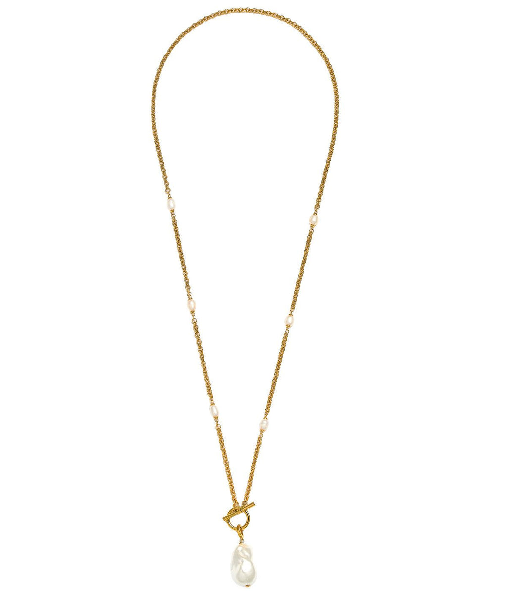 Betsy Necklace - 18k Gold Plating and Freshwater pearls