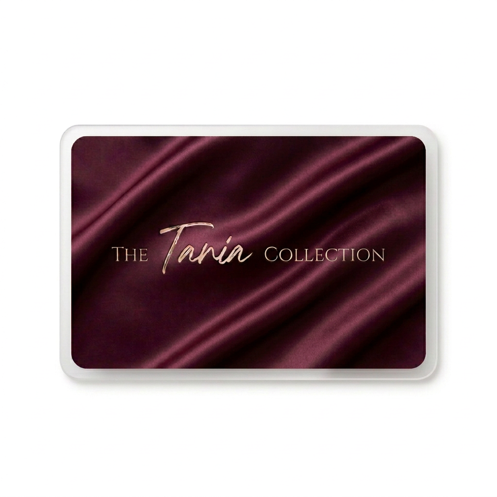 Bordeaux gift card with clearer, silkier fabric