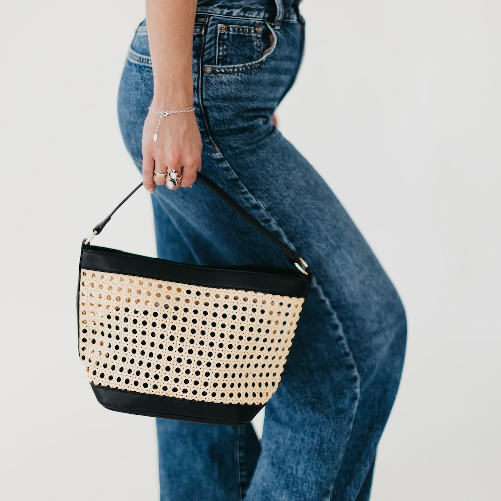 Bryce Woven Bucket Bag