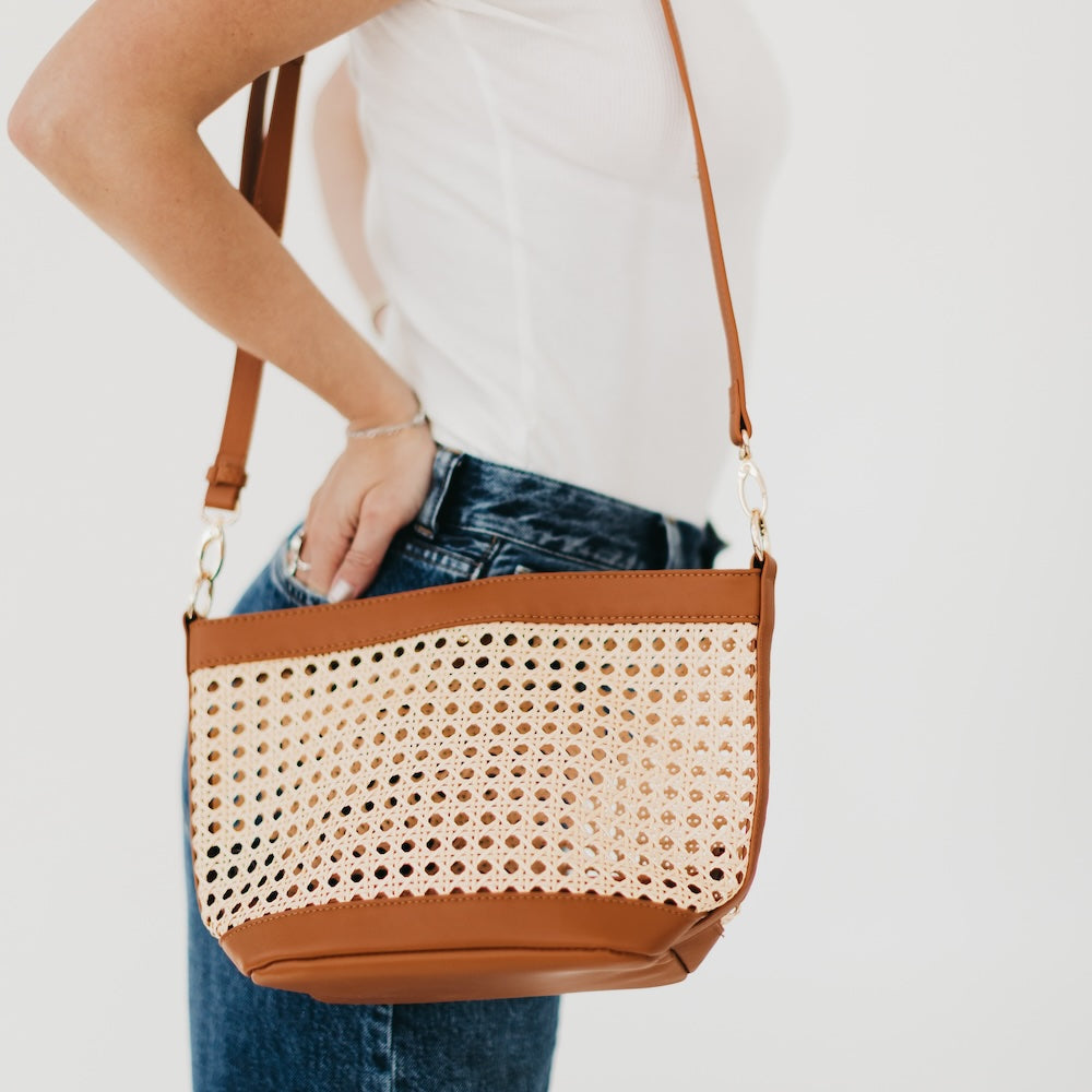 Bryce Woven Bucket Bag