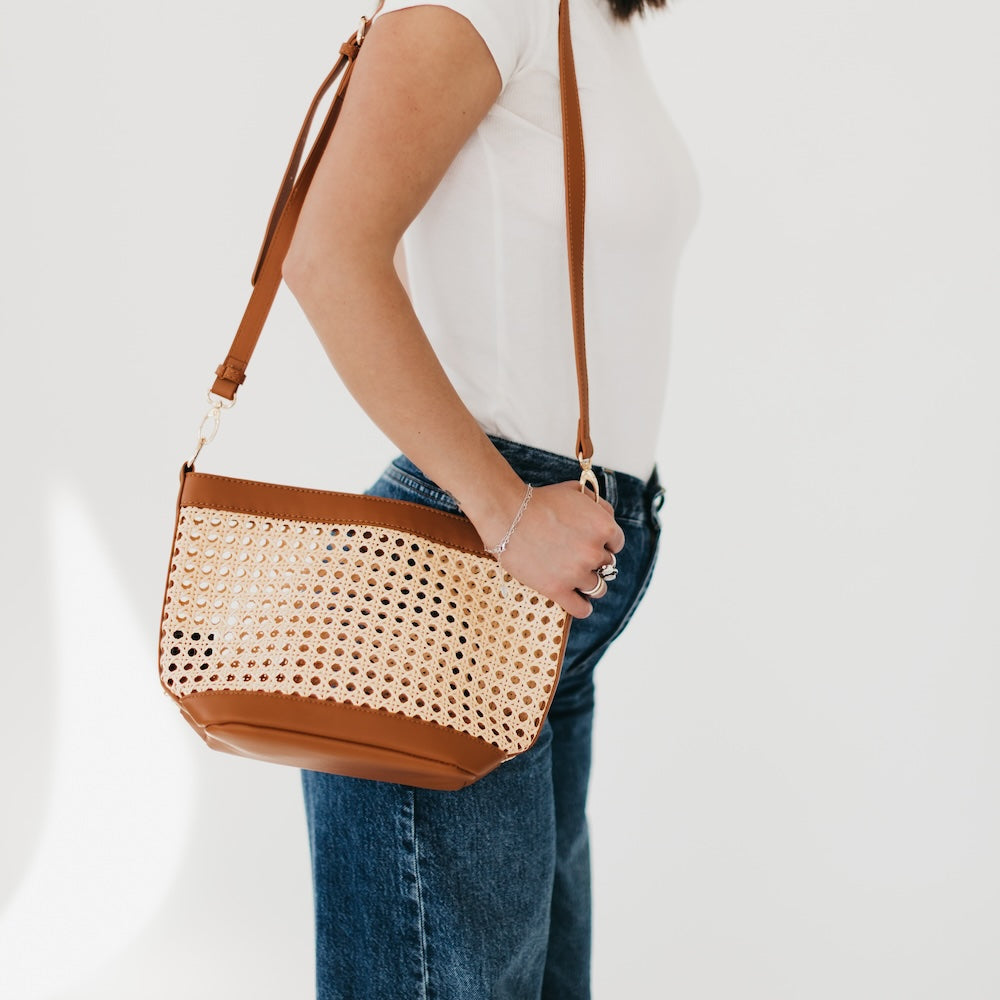 Bryce Woven Bucket Bag
