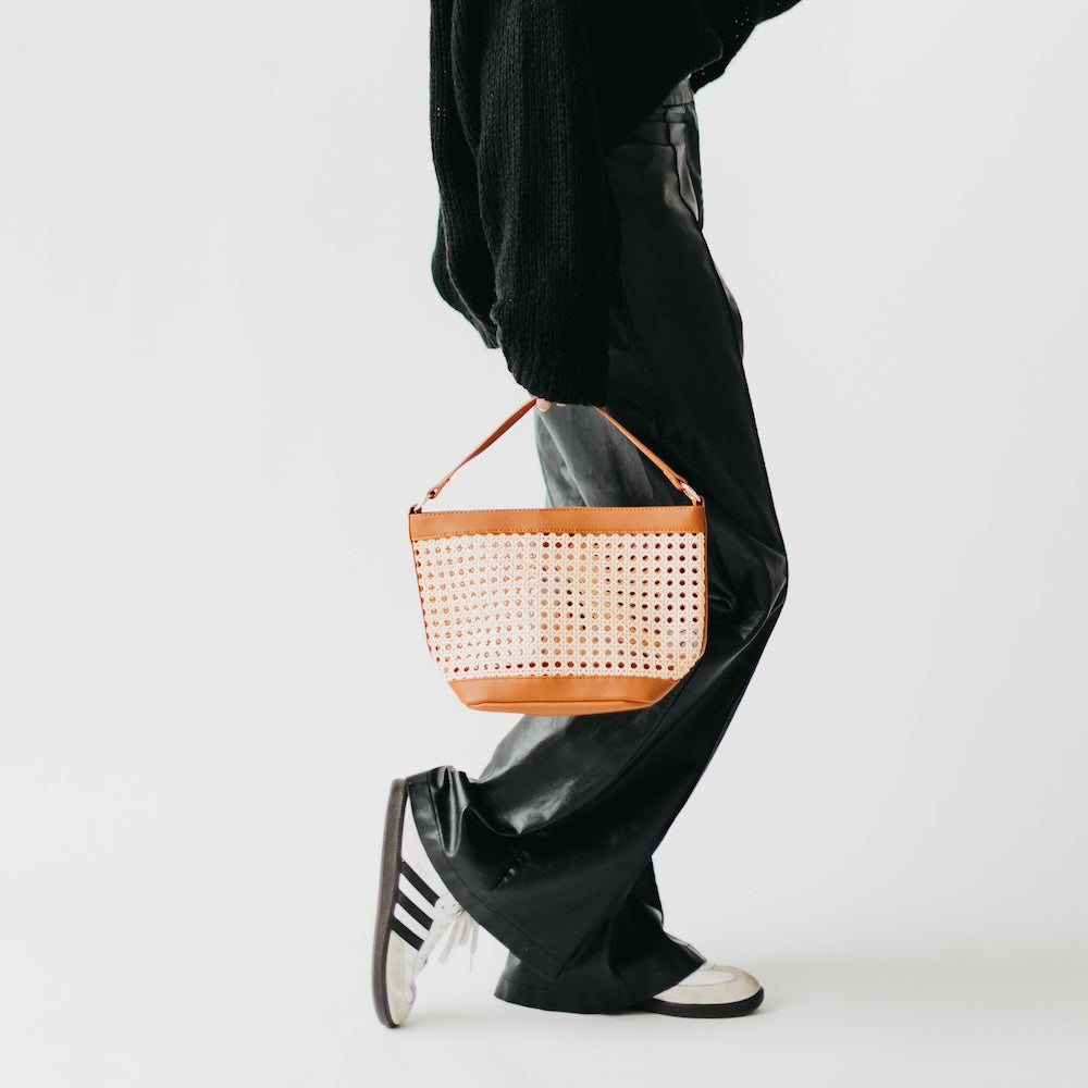 Bryce Woven Bucket Bag