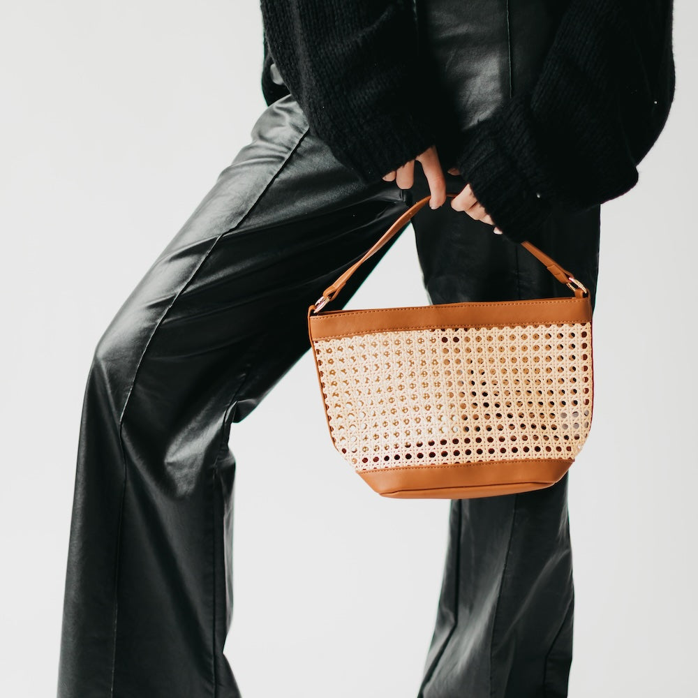 Bryce Woven Bucket Bag