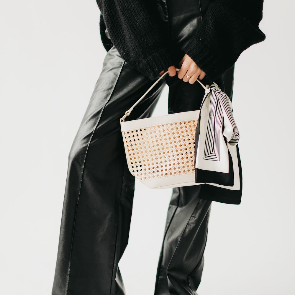 Bryce Woven Bucket Bag