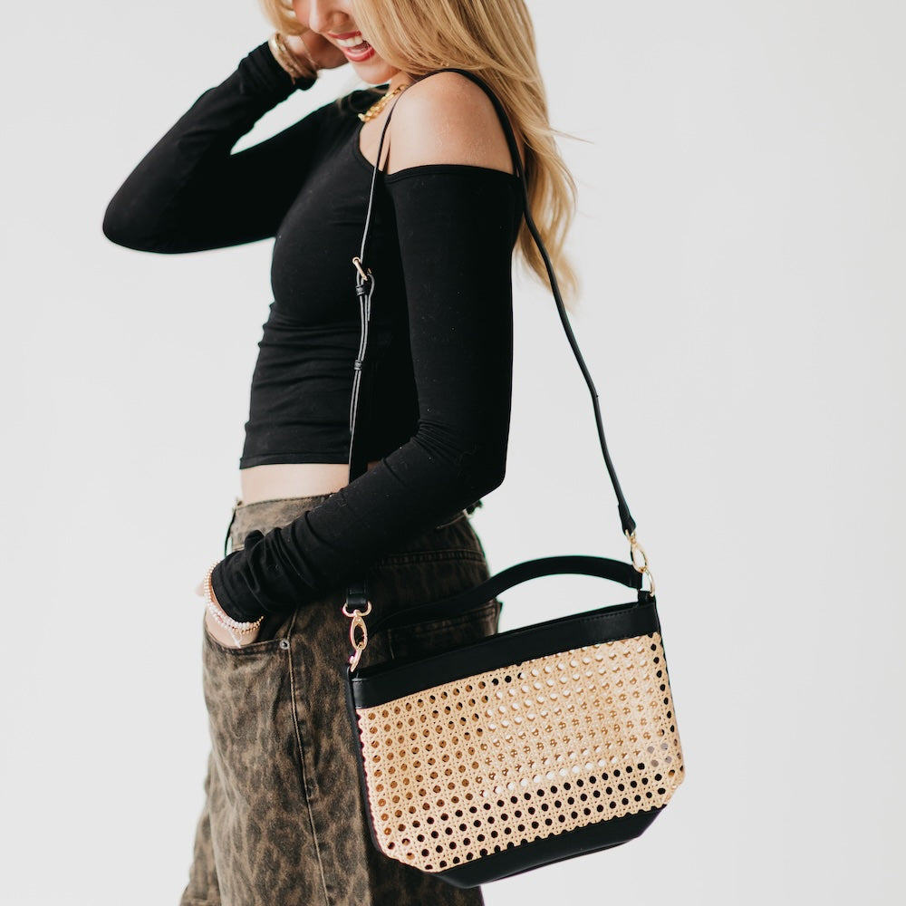 Bryce Woven Bucket Bag