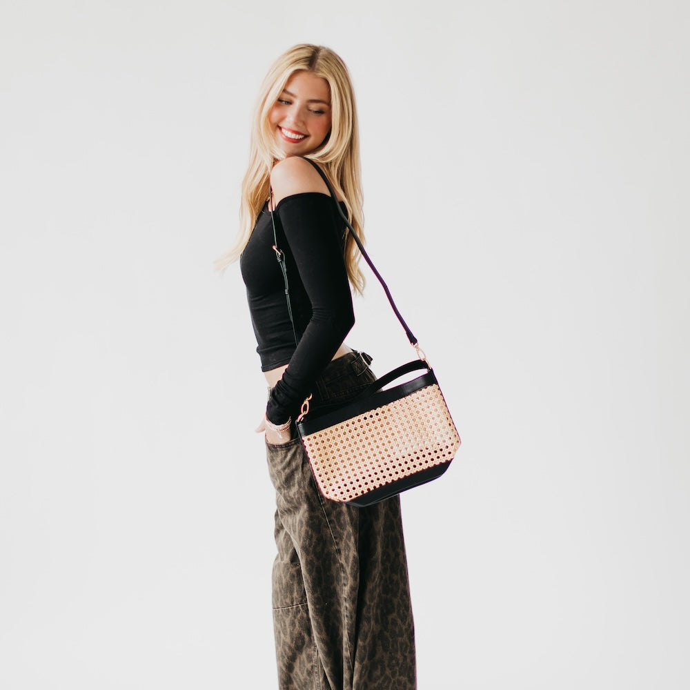 Bryce Woven Bucket Bag