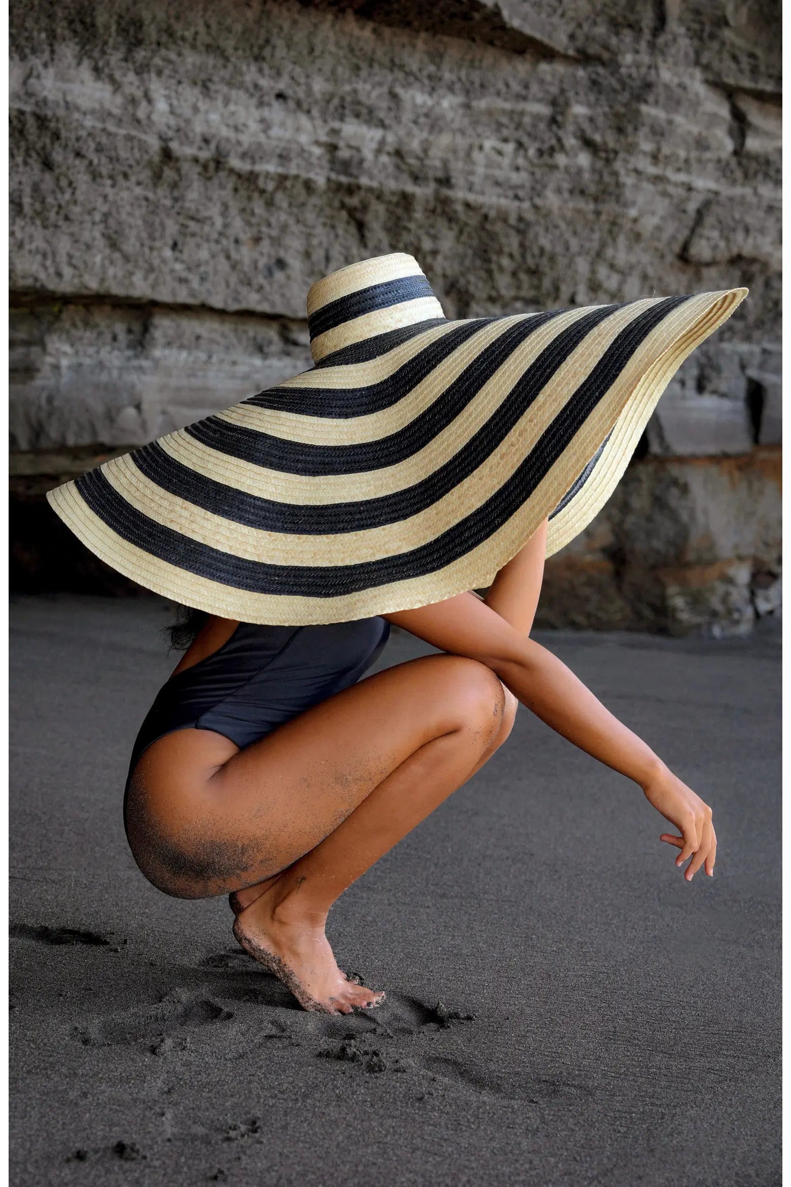 The Jupiter Open-back Recycled One-piece Swimsuit in Black