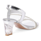 Lumina Silver Block Heels