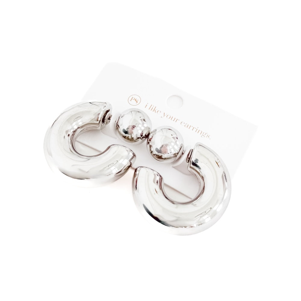 Caroline Reversible Hoop Earrings - WATERPROOF
