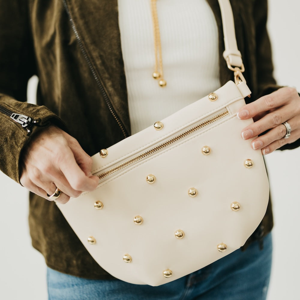 Chic Gold Studded Westlyn Bum Bag