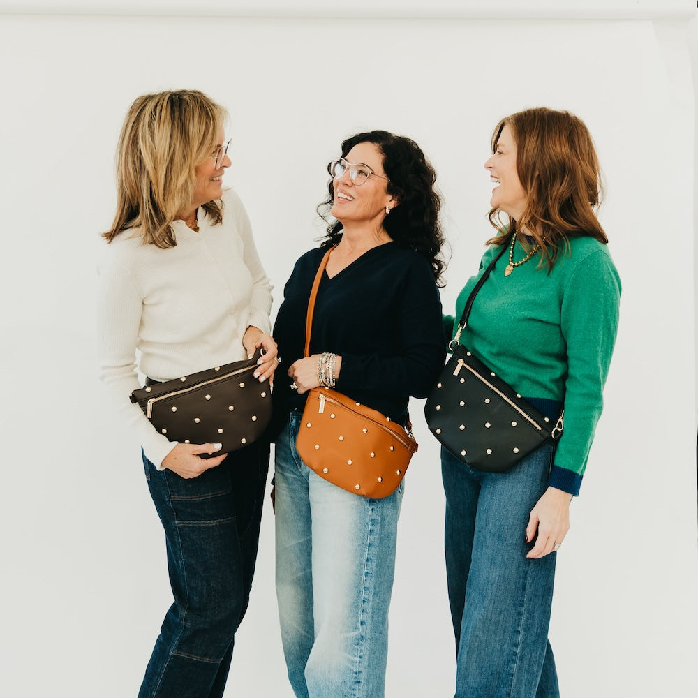 Chic Gold Studded Westlyn Bum Bag