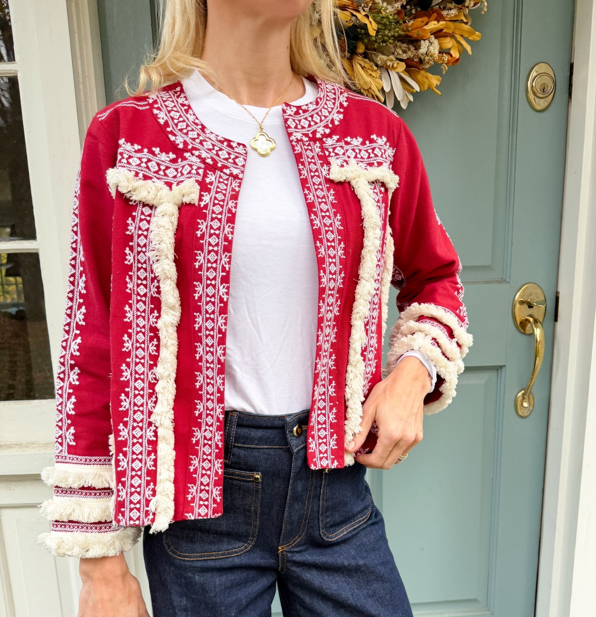 Dakota Clover Necklace - 18k Plated- Mother of Pearl-Kristin Kennedy Collection