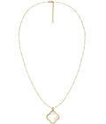 Dakota Clover Necklace - 18k Plated- Mother of Pearl-Kristin Kennedy Collection