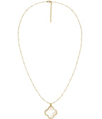 Dakota Clover Necklace - 18k Plated- Mother of Pearl-Kristin Kennedy Collection